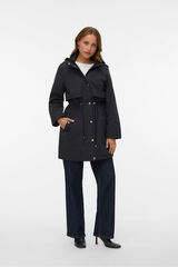 Vero Moda Parka com botões prateados  Preto