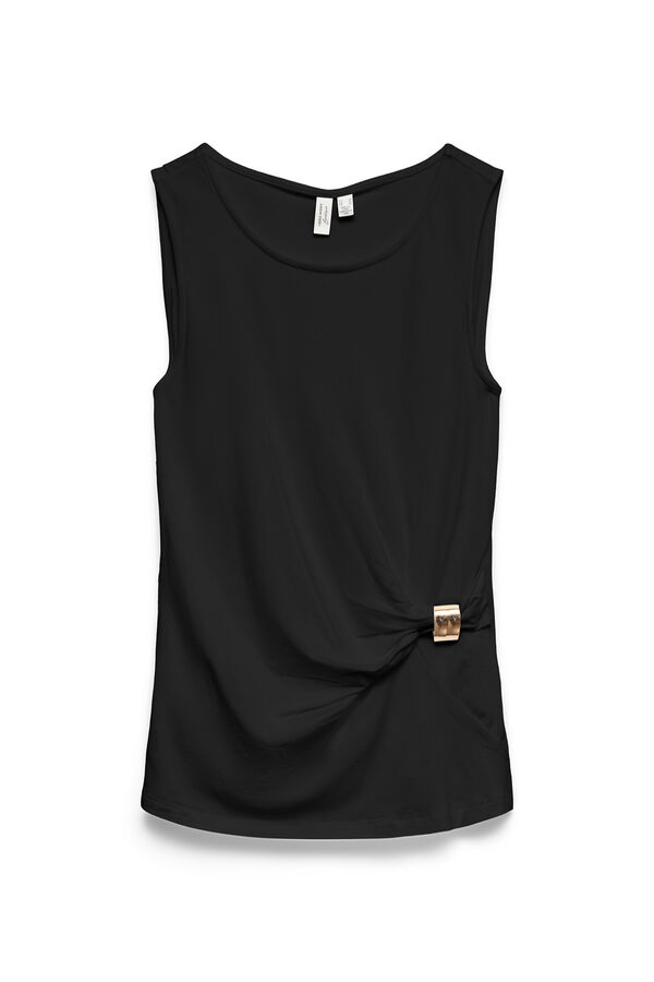 Vero Moda Top sem mangas com detalhe dourado Preto