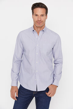 Cortefiel Striped COOLMAX® shirt Blue