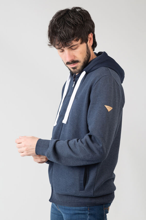 Privata Sudadera abierta con capucha y bolsillos Azul