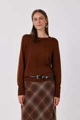 Cortefiel Jersey charreteras hombro Camel