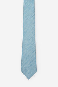 Cortefiel Herringbone silk tie Blue