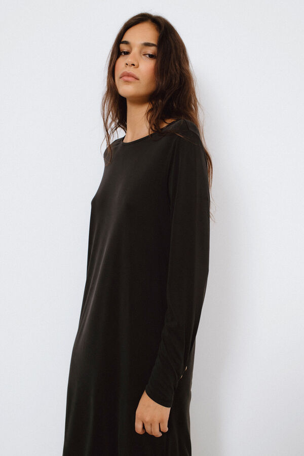 Vila Vestido midi Preto