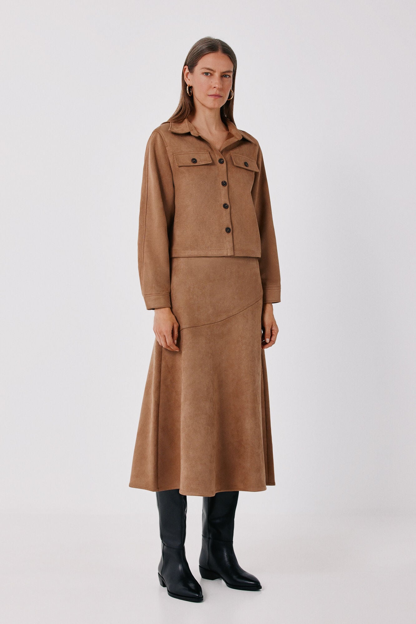 Cortefiel Faux leather lightweight jacket