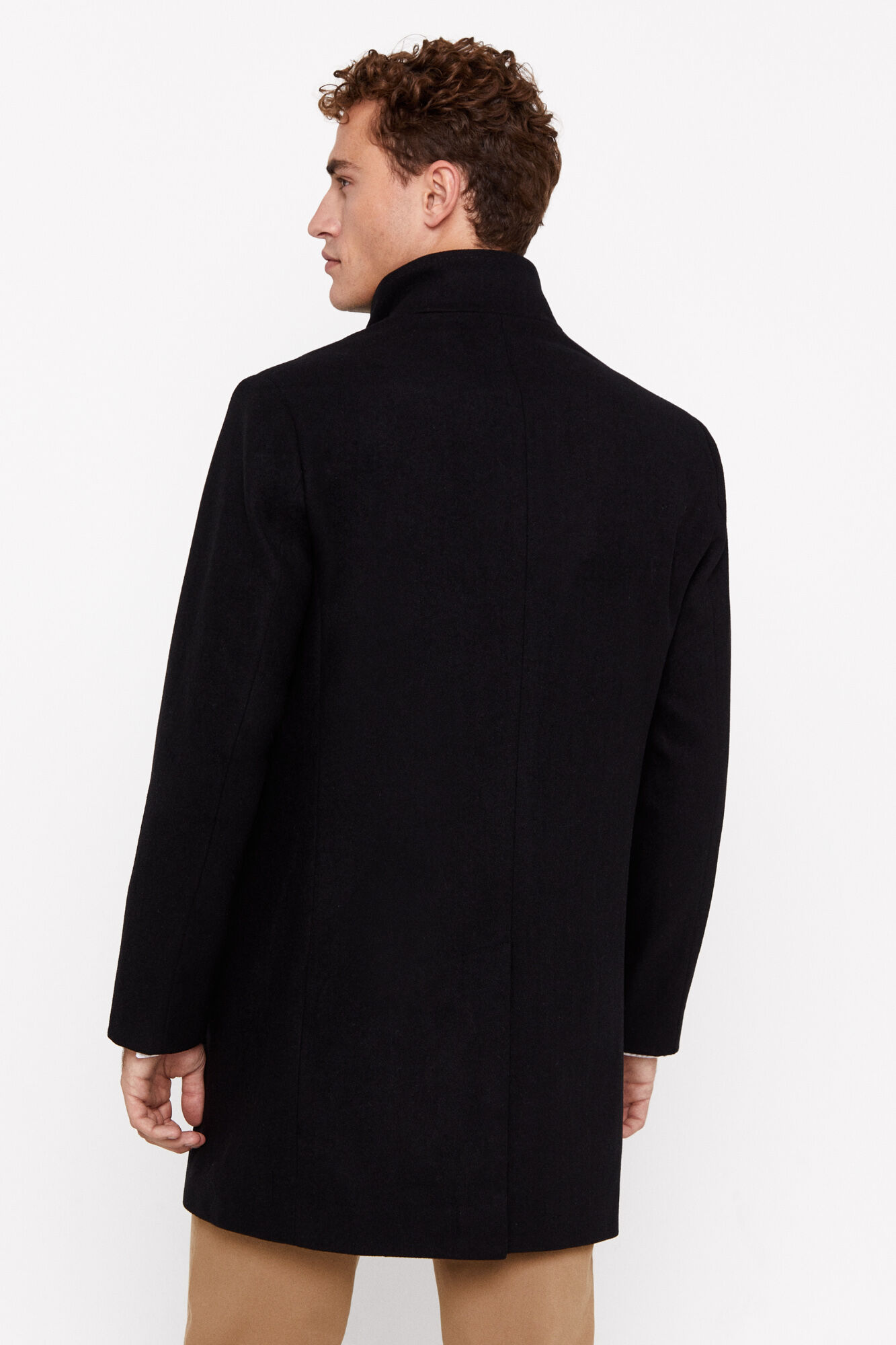 Mens overcoat stand up collar new arrivals