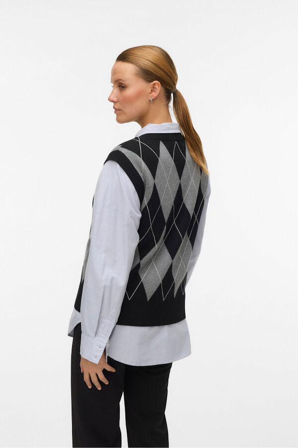 Vero Moda Colete de malha diamante  Preto