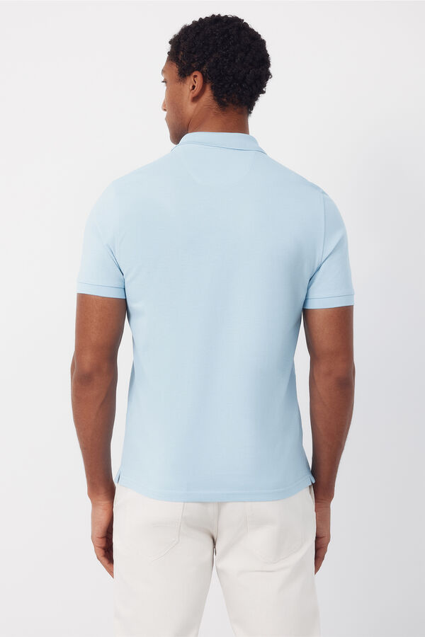 Cortefiel Embroidered polo shirt Blue