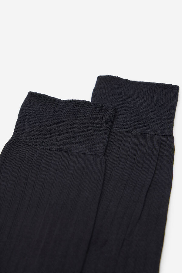 Cortefiel Plain dress socks Black