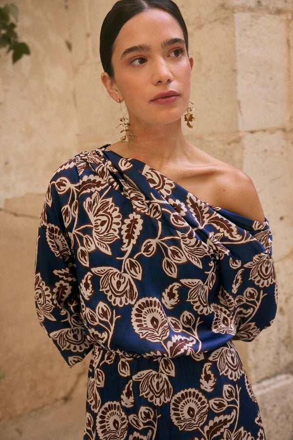 Pol&iacute;n Et Moi Vestido de convidada Saule Azul