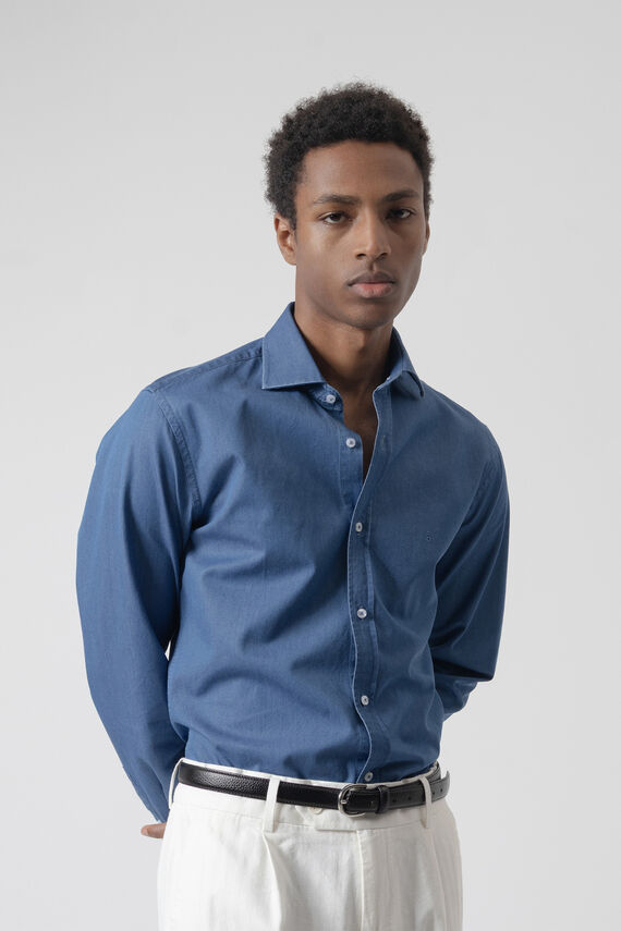Camisa denim algodón