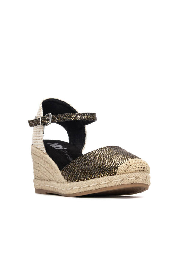 XTI Jute wedge espadrille Black