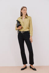 Cortefiel Satin-finish shirt Green