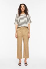 Vila Top de malha com manga curta 2/4 em viscose Cinzento