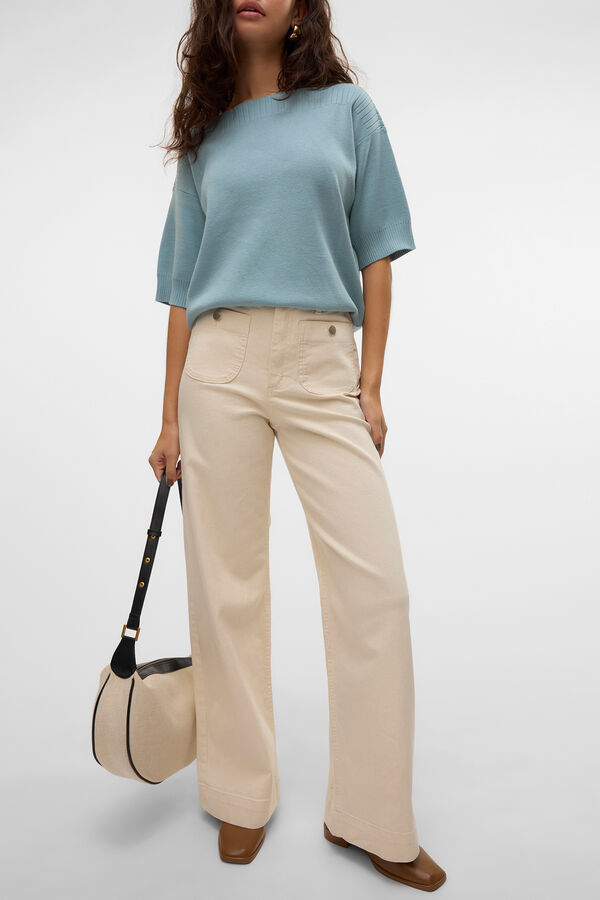 Vero Moda Curve Jeans de tiro alto talla grande Rosa