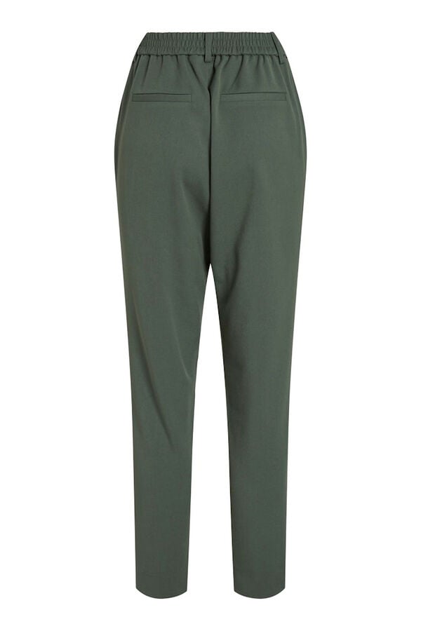 Vila Cal&ccedil;a de vestir capri em viscose Verde