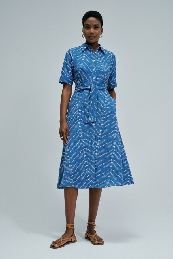 Salsa Jeans Vestido camisero midi Azul