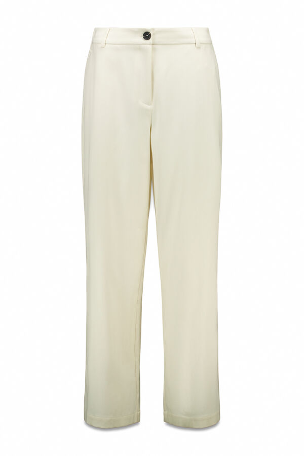 Cortefiel Women's trousers White