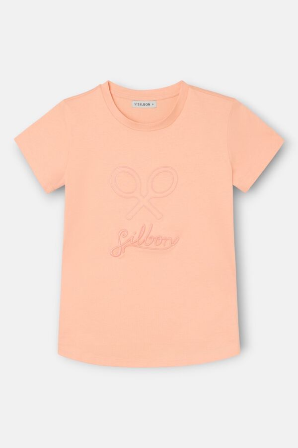 Silbon T-shirt feminina cl&aacute;ssica Laranja