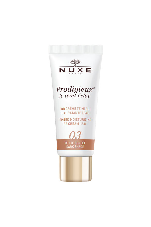 Nuxe BB Cream Moisturizer with 24H Color, Prodigieux® leint éclat 30ml - Dark tone Printed white