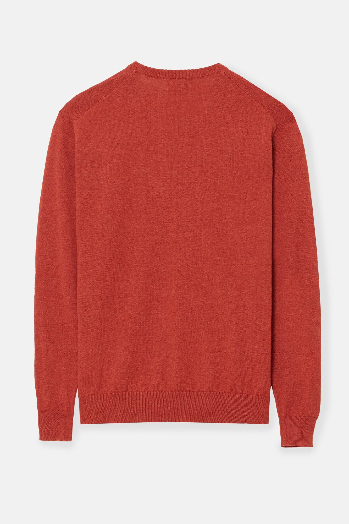 Plain burnt orange V neck jumper Men s jumpers and cardigans Cortefiel