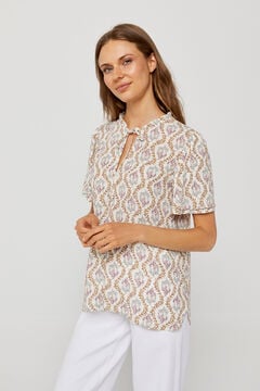 Cortefiel Sustainable fabric blouse Printed white