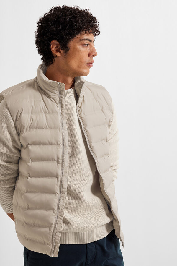 Selected Jersey estructura 100% algodón orgánico. Beige