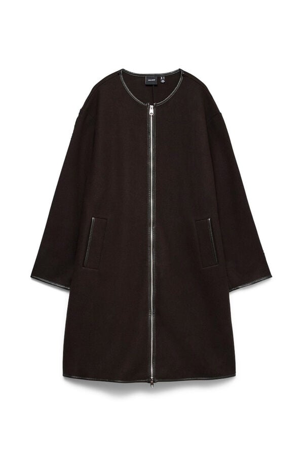 Vero Moda Sobretudo de tecido com detalhe de cachecol Castanho