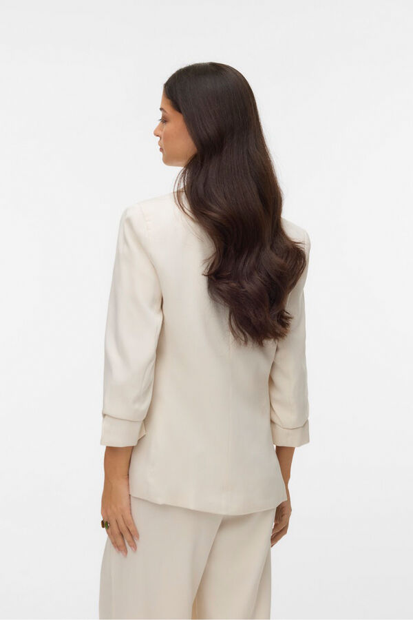Vero Moda Blazer com lapelas e manga 3/4 Tostado