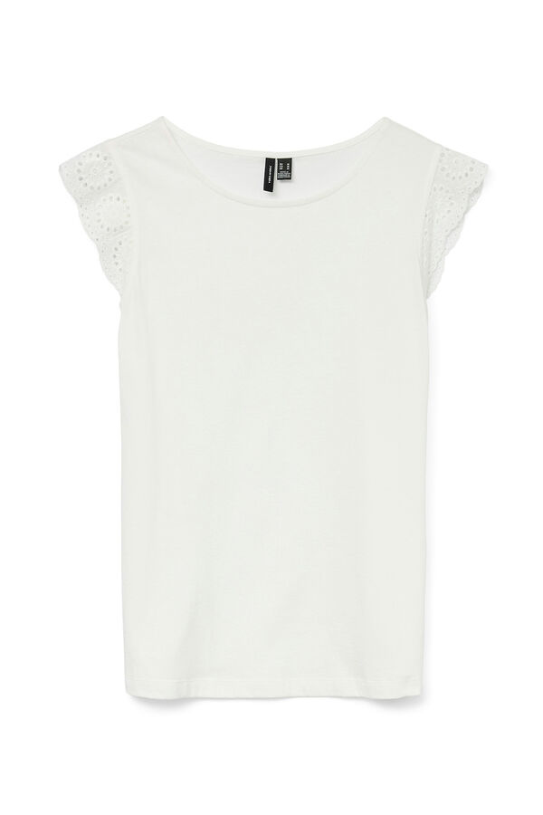 Vero Moda Top de algodão sem mangas  Branco