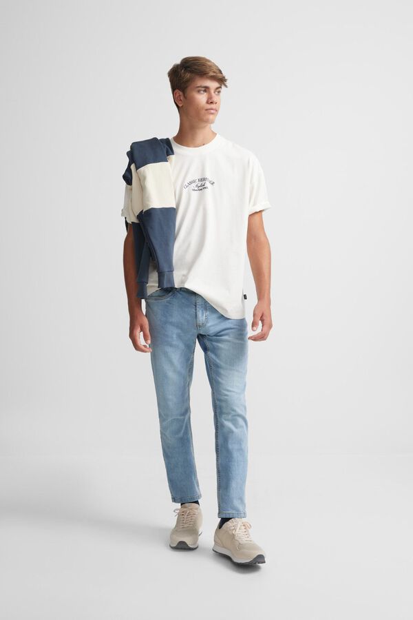 Silbon Special fit classic heritage t-shirt Beige