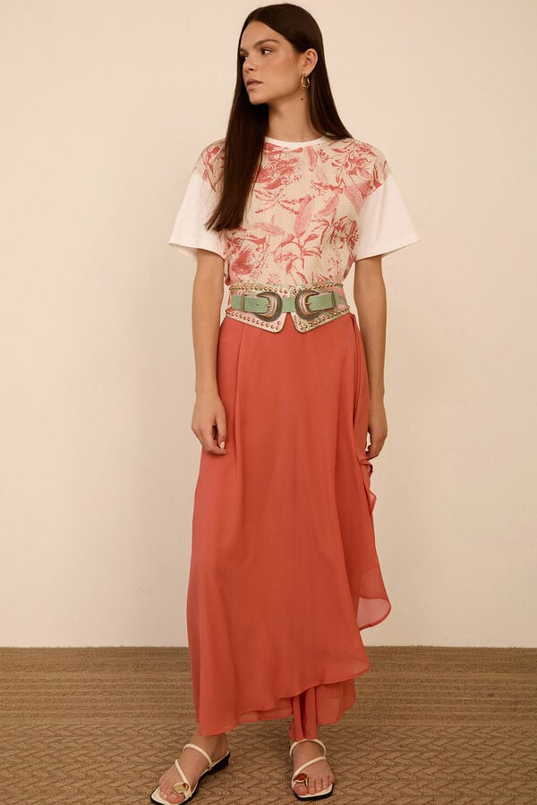 Meisie Saia-cal&ccedil;&atilde;o em gaze Vermelho