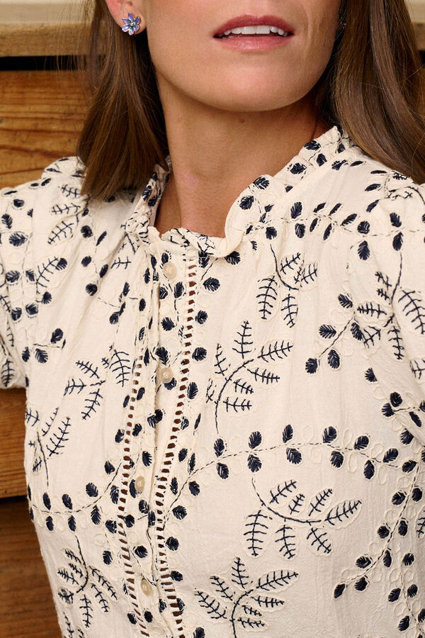 Polín Et Moi Camisa bordada Evelina Ecru