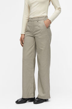 Cortefiel Checked trousers Grey