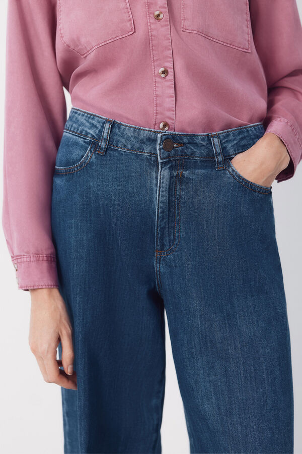 Cortefiel Long palazzo jeans  Blue