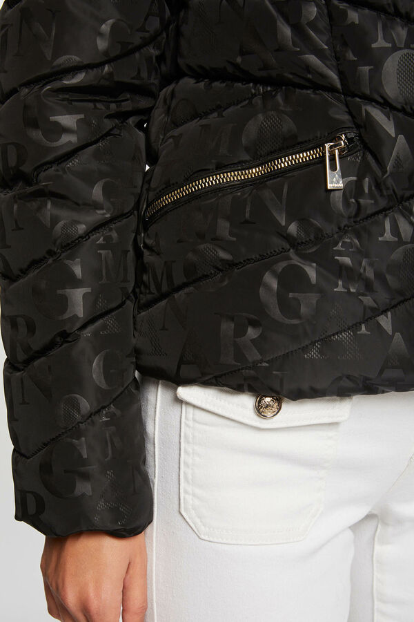 Cortefiel Monogram print jacket Black