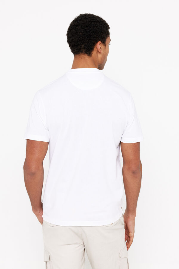 Cortefiel Camiseta gráfica calamar Blanco