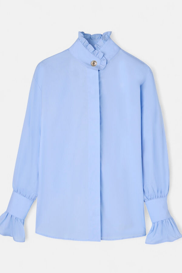 Silbon Camisa com detalhe de punho Azul