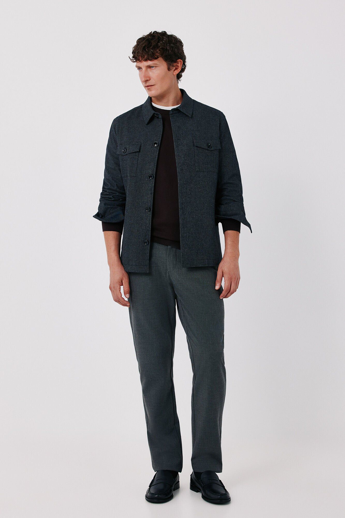 Cortefiel Grey wool worker