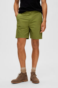 Cortefiel Organic cotton Chino shorts. Green