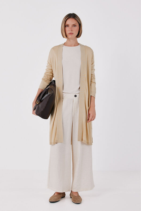 Cortefiel Fine knit jacket Nude