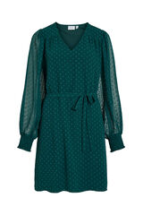 Vila Vestido curto plumeti Verde