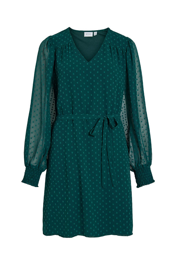 Vila Vestido curto plumeti Verde