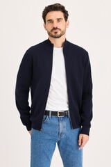 Dockers Casaco de malha com fecho-éclair Azul