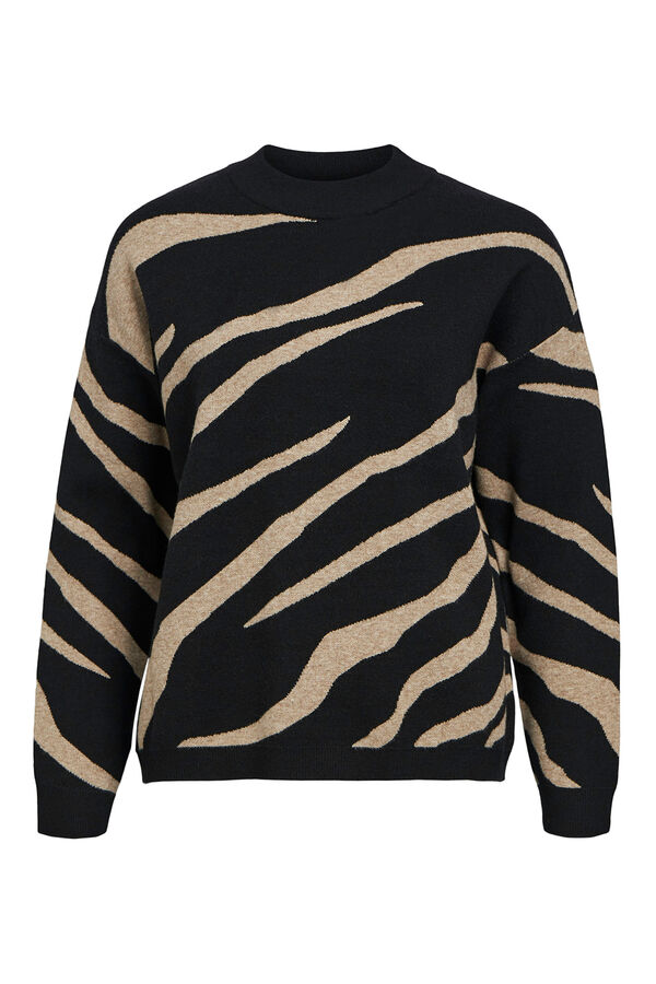 Object Camisola de malha estampada Preto