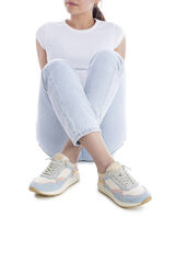 XTI T&eacute;nis com atacadores e detalhe metalizado Azul