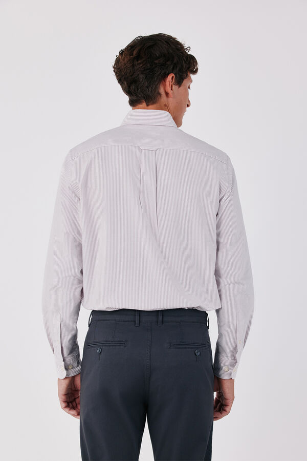 Cortefiel Candela striped Oxford shirt Pink