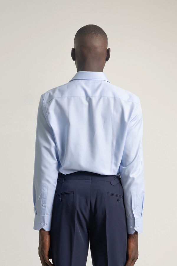 PuroEGO Camisa vestir regular fit twill Azul