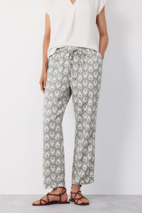 Pantalón fluído estampado