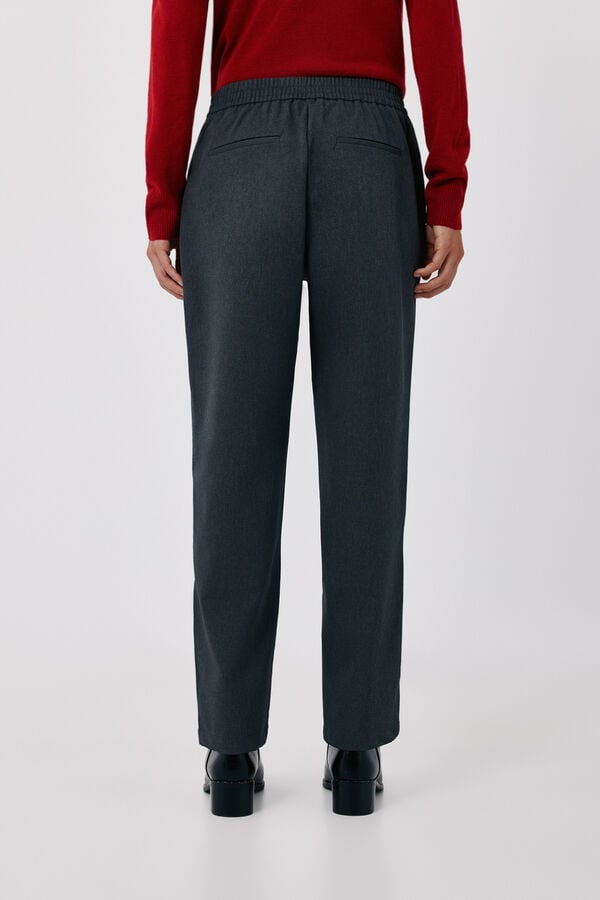 Cortefiel Women's tailored trousers Dark grey