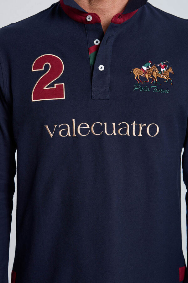 Valecuatro Polo azul marinho modelo cavalo Azul